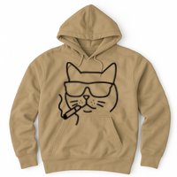Cool Carthusian Cat With Cigarette And Sunglasses Hoodie