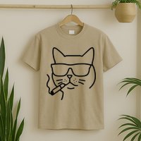 Cool Carthusian Cat With Cigarette And Sunglasses T-Shirt