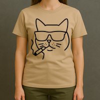 Cool Carthusian Cat With Cigarette And Sunglasses T-Shirt
