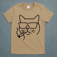Cool Carthusian Cat With Cigarette And Sunglasses T-Shirt