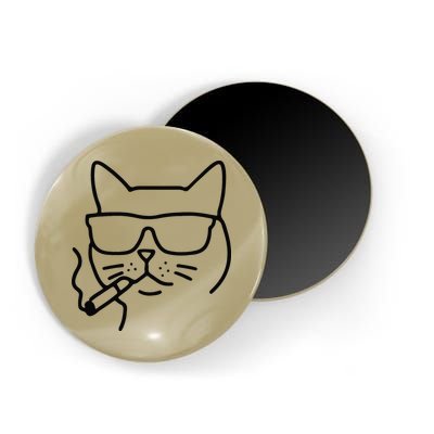 Cool Carthusian Cat With Cigarette And Sunglasses Magnet