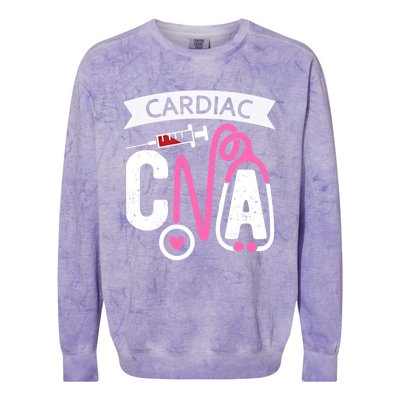 Cardiac Cna Certified Nursing Assistant Cardiovascular Nurse Cool Gift Colorblast Crewneck Sweatshirt