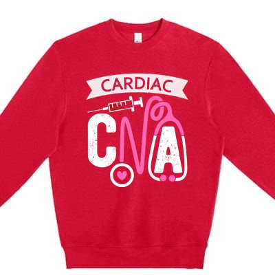 Cardiac Cna Certified Nursing Assistant Cardiovascular Nurse Cool Gift Premium Crewneck Sweatshirt