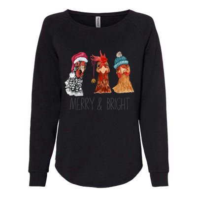 Cute Chickens Christmas Christmas Farm Animal Funny Holiday Womens California Wash Sweatshirt