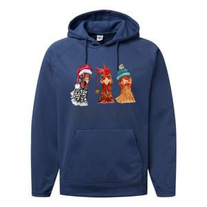 Cute Chickens Christmas Christmas Farm Animal Funny Holiday Performance Fleece Hoodie