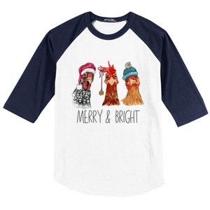 Cute Chickens Christmas Christmas Farm Animal Funny Holiday Baseball Sleeve Shirt