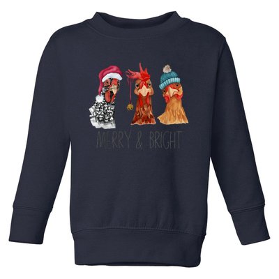 Cute Chickens Christmas Christmas Farm Animal Funny Holiday Toddler Sweatshirt