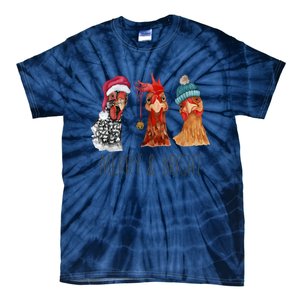 Cute Chickens Christmas Christmas Farm Animal Funny Holiday Tie-Dye T-Shirt