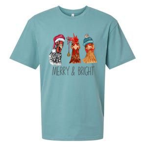 Cute Chickens Christmas Christmas Farm Animal Funny Holiday Sueded Cloud Jersey T-Shirt