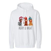 Cute Chickens Christmas Christmas Farm Animal Funny Holiday Garment-Dyed Fleece Hoodie