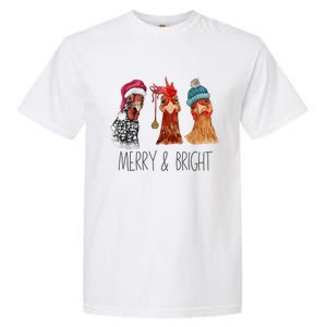 Cute Chickens Christmas Christmas Farm Animal Funny Holiday Garment-Dyed Heavyweight T-Shirt