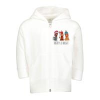 Cute Chickens Christmas Christmas Farm Animal Funny Holiday Toddler Zip Fleece Hoodie