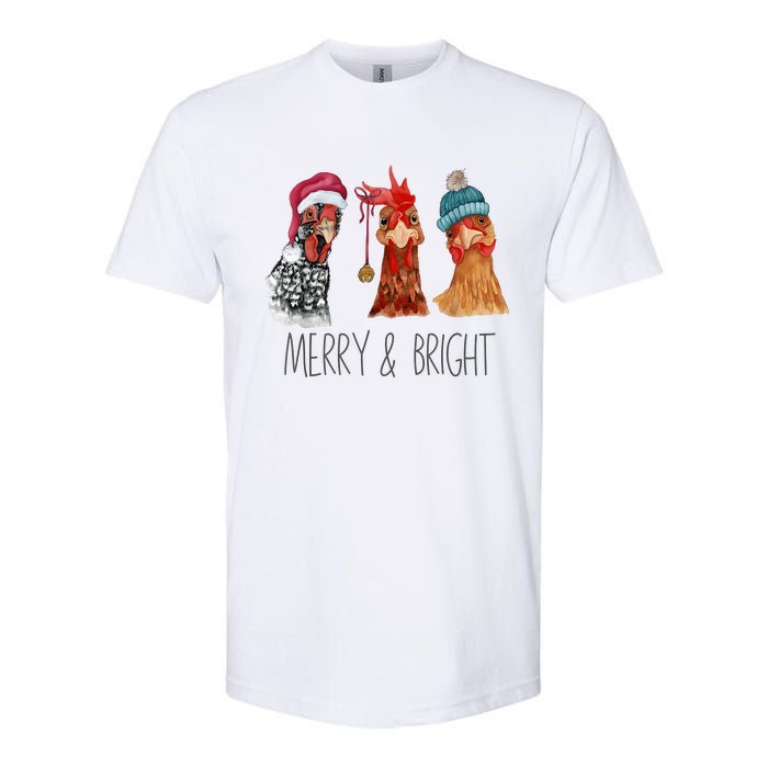 Cute Chickens Christmas Christmas Farm Animal Funny Holiday Softstyle CVC T-Shirt