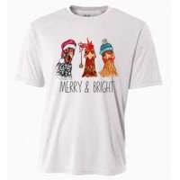 Cute Chickens Christmas Christmas Farm Animal Funny Holiday Cooling Performance Crew T-Shirt