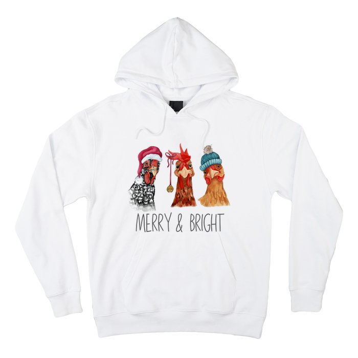 Cute Chickens Christmas Christmas Farm Animal Funny Holiday Hoodie