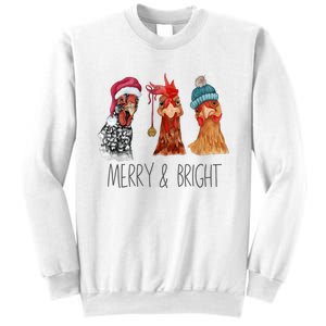 Cute Chickens Christmas Christmas Farm Animal Funny Holiday Sweatshirt