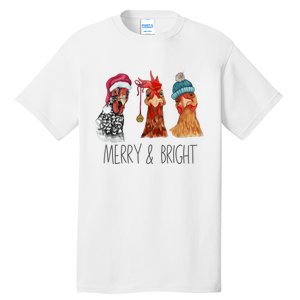 Cute Chickens Christmas Christmas Farm Animal Funny Holiday Tall T-Shirt