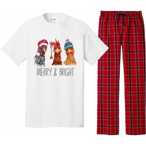 Cute Chickens Christmas Christmas Farm Animal Funny Holiday Pajama Set