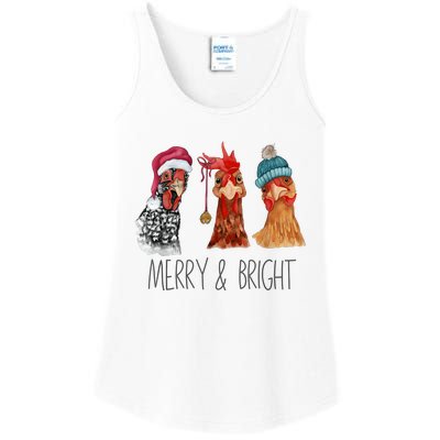 Cute Chickens Christmas Christmas Farm Animal Funny Holiday Ladies Essential Tank