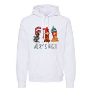 Cute Chickens Christmas Christmas Farm Animal Funny Holiday Premium Hoodie