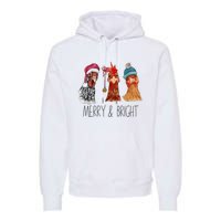 Cute Chickens Christmas Christmas Farm Animal Funny Holiday Premium Hoodie