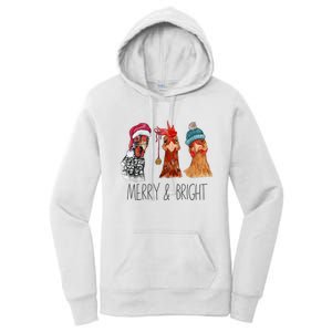 Cute Chickens Christmas Christmas Farm Animal Funny Holiday Women's Pullover Hoodie