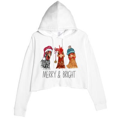 Cute Chickens Christmas Christmas Farm Animal Funny Holiday Crop Fleece Hoodie