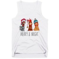 Cute Chickens Christmas Christmas Farm Animal Funny Holiday Tank Top