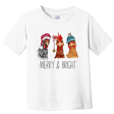 Cute Chickens Christmas Christmas Farm Animal Funny Holiday Toddler T-Shirt