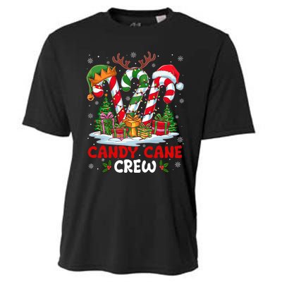 Candy Cane Crew Christmas Xmas Love Candy Cooling Performance Crew T-Shirt