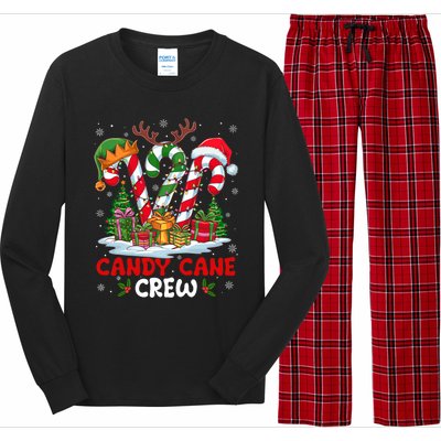 Candy Cane Crew Christmas Xmas Love Candy Long Sleeve Pajama Set