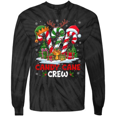 Candy Cane Crew Christmas Xmas Love Candy Tie-Dye Long Sleeve Shirt