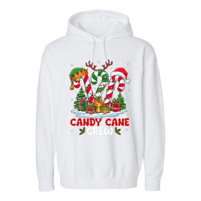 Candy Cane Crew Christmas Xmas Love Candy Garment-Dyed Fleece Hoodie