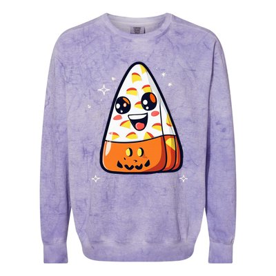 Cute Candy Corn Halloween Costume Kawaii Colorblast Crewneck Sweatshirt