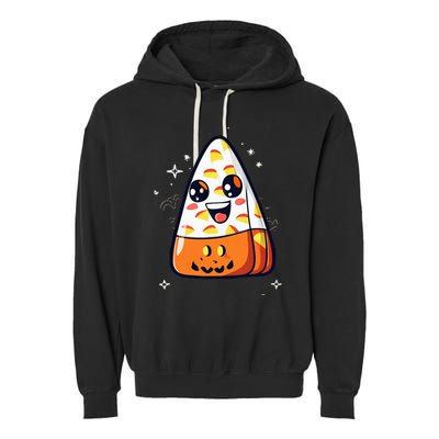 Cute Candy Corn Halloween Costume Kawaii Garment-Dyed Fleece Hoodie