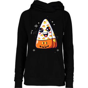 Cute Candy Corn Halloween Costume Kawaii Womens Funnel Neck Pullover Hood