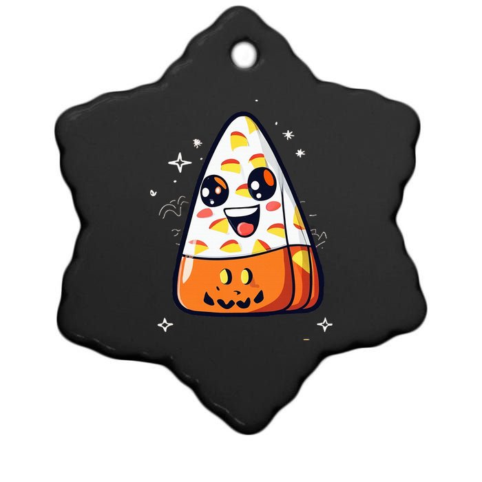 Cute Candy Corn Halloween Costume Kawaii Ceramic Star Ornament