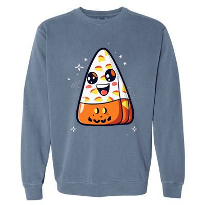 Cute Candy Corn Halloween Costume Kawaii Garment-Dyed Sweatshirt