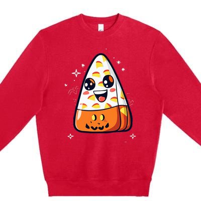 Cute Candy Corn Halloween Costume Kawaii Premium Crewneck Sweatshirt