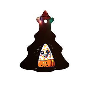 Cute Candy Corn Halloween Costume Kawaii Ceramic Tree Ornament