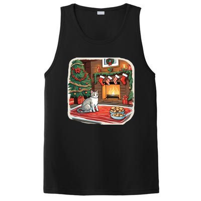 Cute Christmas Cat Christmas Pudding Christmas Tree Christmas Decorations Xmas PosiCharge Competitor Tank