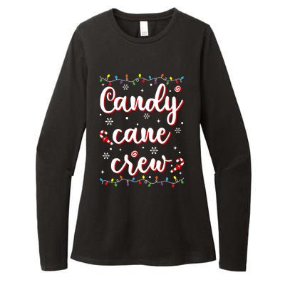 Candy Cane Crew Funny Christmas Candy Lover Xmas Pajamas Womens CVC Long Sleeve Shirt