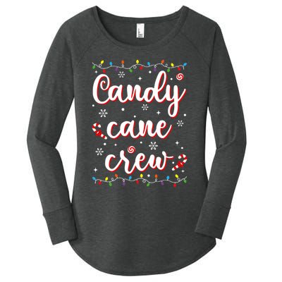 Candy Cane Crew Funny Christmas Candy Lover Xmas Pajamas Women's Perfect Tri Tunic Long Sleeve Shirt