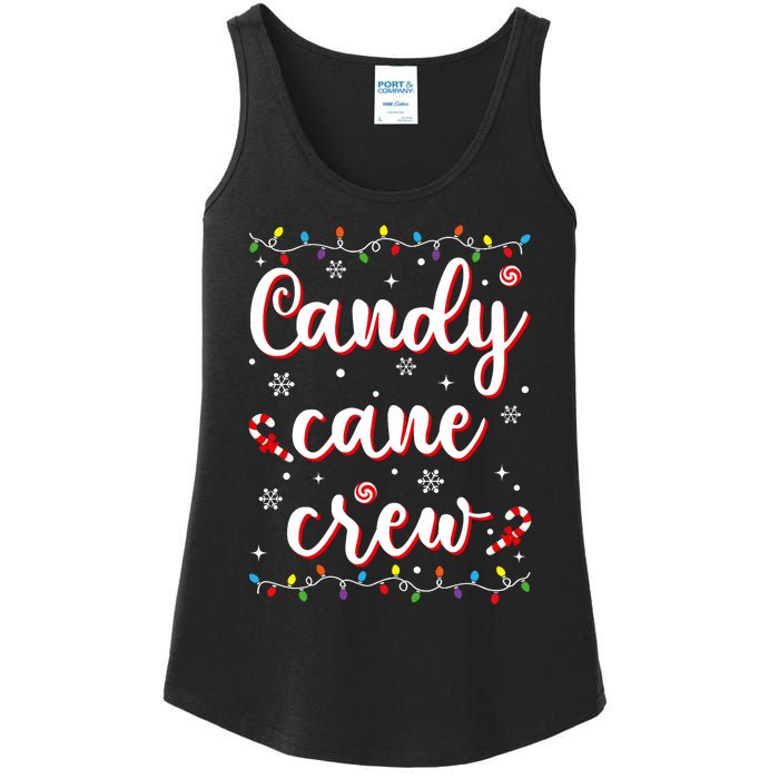 Candy Cane Crew Funny Christmas Candy Lover Xmas Pajamas Ladies Essential Tank