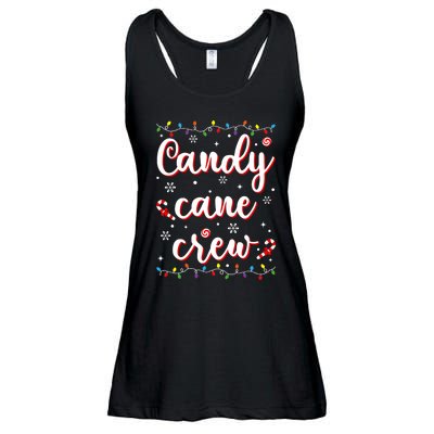 Candy Cane Crew Funny Christmas Candy Lover Xmas Pajamas Ladies Essential Flowy Tank