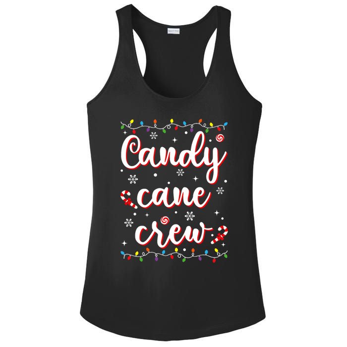 Candy Cane Crew Funny Christmas Candy Lover Xmas Pajamas Ladies PosiCharge Competitor Racerback Tank