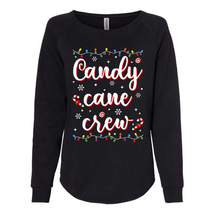 Candy Cane Crew Funny Christmas Candy Lover Xmas Pajamas Womens California Wash Sweatshirt