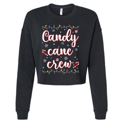 Candy Cane Crew Funny Christmas Candy Lover Xmas Pajamas Cropped Pullover Crew