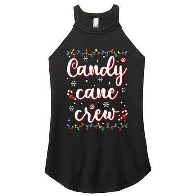 Candy Cane Crew Funny Christmas Candy Lover Xmas Pajamas Women's Perfect Tri Rocker Tank