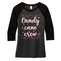 Candy Cane Crew Funny Christmas Candy Lover Xmas Pajamas Women's Tri-Blend 3/4-Sleeve Raglan Shirt